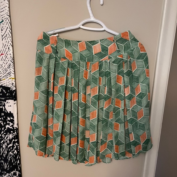 Modcloth Retro Green and Orange Skirt Size Medium Aesthetic - Picture 6 of 8